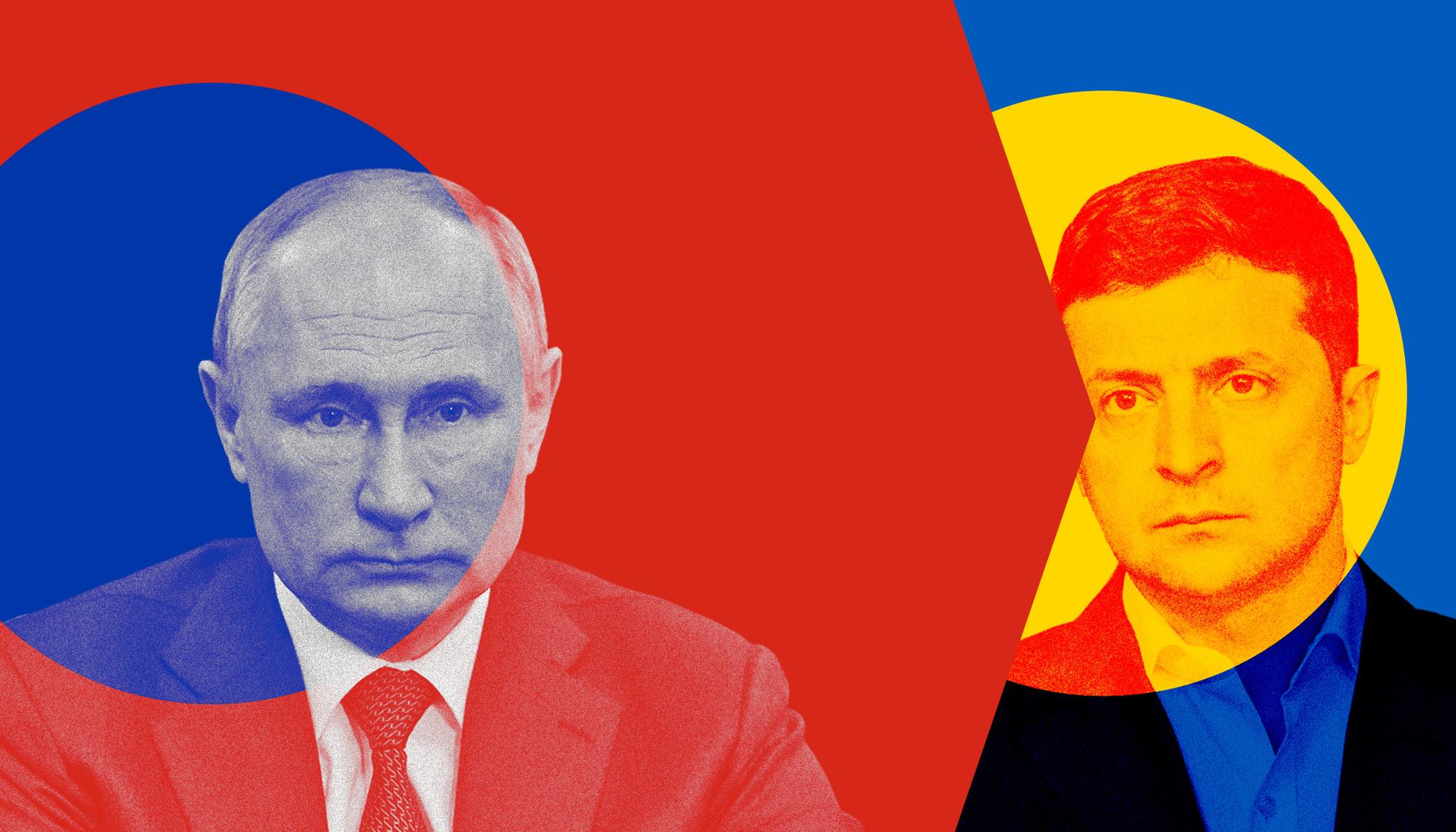 montaje Putin Zelenski Ucrania guerra